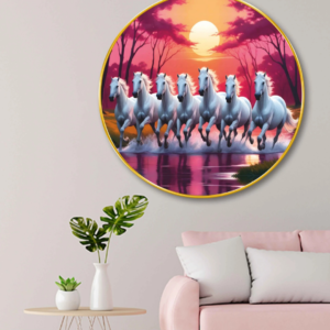 Art Mantra Seven Horses Vastu Frame